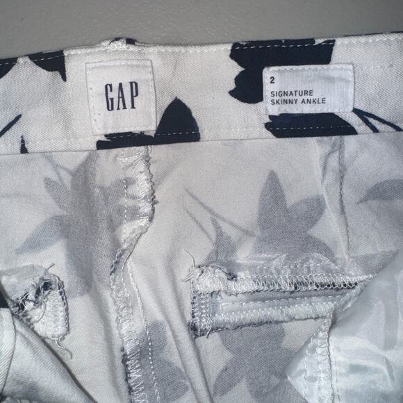 GAP Womens 2 Pants Floral Businesses Causal Stretch Soft Signature Skinny Ankle - Picture 9 of 11